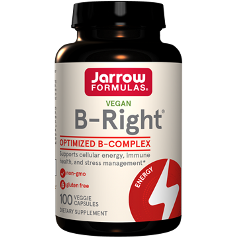 B-Right® by Jarrow Formulas in a 100 capsule bottle, an optimized B-complex