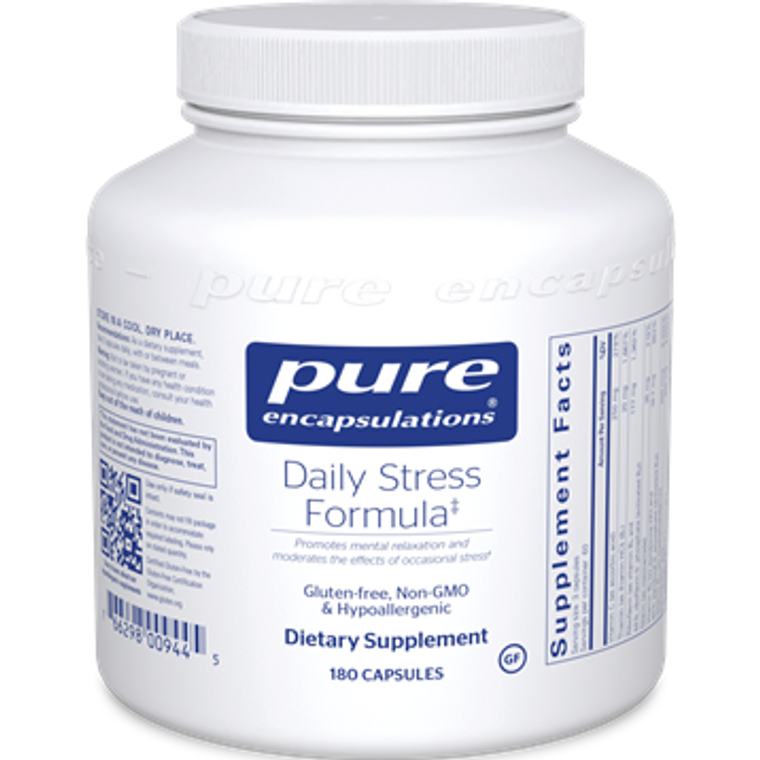 Daily Stress Formula by Pure Encapsulations in a 180 capsule bottle