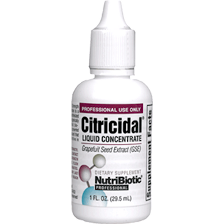 Citricidal Liquid Concentrate by Nutribiotic, Inc. in a 1 fluid ounce bottle