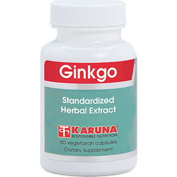 Ginkgo by Karuna in a 60 capsule bottle, to support blood flow