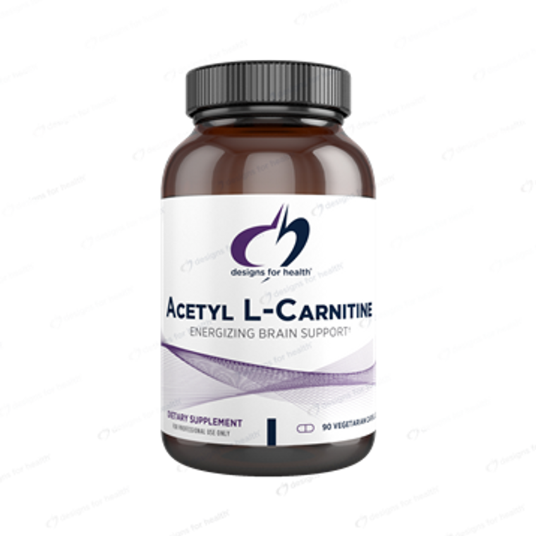Acetyl-L-Carnitine 800 mg by Designs For Health in a 90 capsule bottle, to support energy production and more