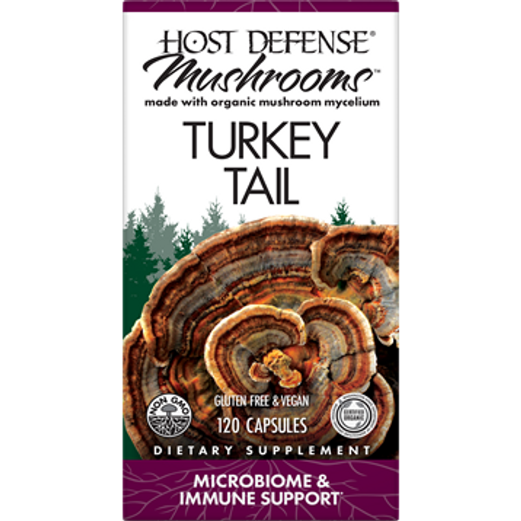 Turkey Tail Capsules by Host Defense in a 120 capsule bottle