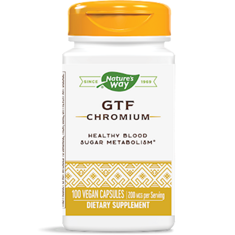 Chromium GTF 200 mcg by Nature's Way in a 100 capsule bottle