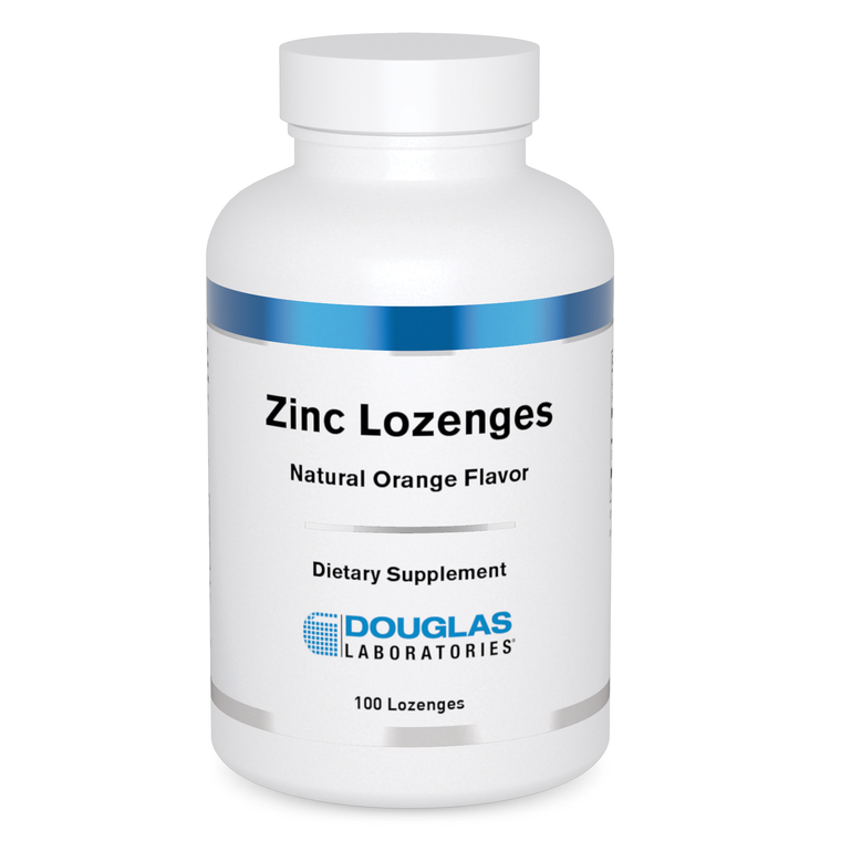 Zinc Lozenges by Douglas Labs in 100 lozenge bottles, to support for immune function and emotional wellness