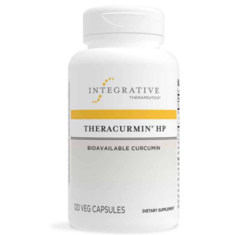 Theracurmin HP by Integrative Therapeutics in a 120 capsule bottle, to provide curcumin in a highly bioavailable form