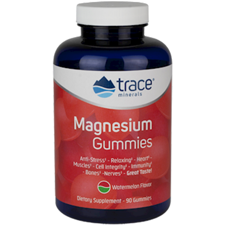 Magnesium Gummies - Watermelon by Trace Minerals in a 120 gummies bottle, to supply magnesium in a delicious form