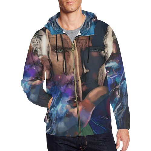 Doctor Strange All Over Print Full Zip Hoodie for Men (Model H14)