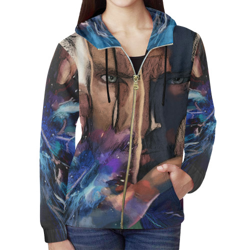 Doctor Strange  All Over Print Full Zip Hoodie for Women (Model H14)