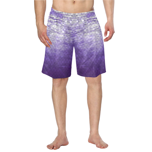 Purple Snakeskin Lake Men's Swim Trunk (Model L21)