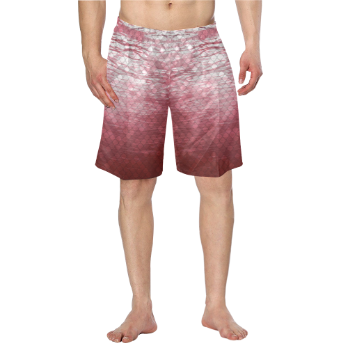 Red Snakeskin Lake Men's Swim Trunk (Model L21)