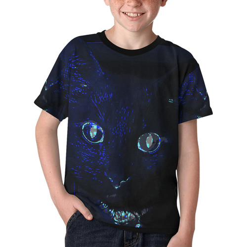 Glow Kitty  Kids' All Over Print T-shirt (Model T65)