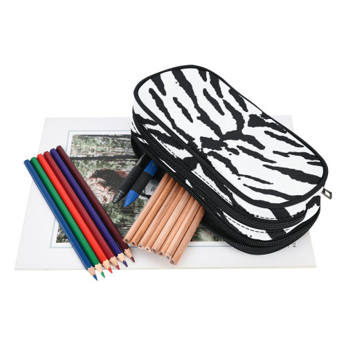 White Tiger  Pencil Pouch/Large (Model 1680)