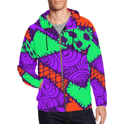 Ragdoll All Over Print Full Zip Hoodie for Men (Model H14)