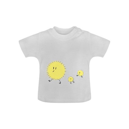 Fluffs Walking Along Gray Baby Classic T-Shirt (Model T30)
