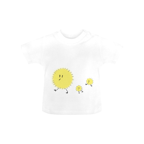 Fluffs Walking Along White  Baby Classic T-Shirt (Model T30)