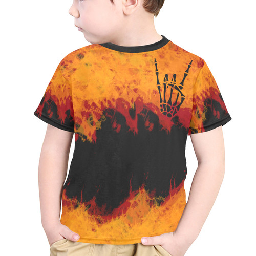 Flamin' Hot  Little Boys' All Over Print Crew Neck T-Shirt (Model T40-2)