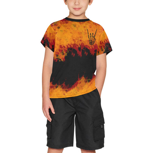Flamin' Hot  Big Boys' All Over Print Crew Neck T-Shirt (Model T40-2)