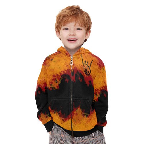 Flamin' Hot  Little Boys' Zip Up Hoodie (Model H58)