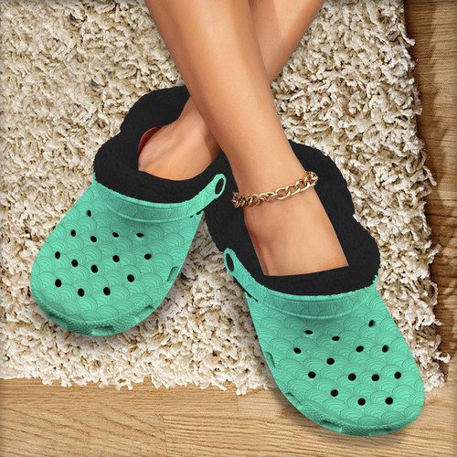 Dragon Scales  Fleece Lined Foam Clogs for Adults