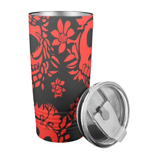 Skulls & Flowers 20oz Insulated Stainless Steel Mobile Tumbler