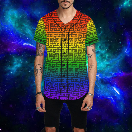 Pride Paper Doll Shikigam Straight All Over Print Baseball Jersey for Men (Model T50)