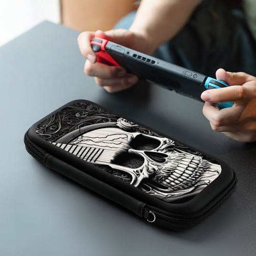 Skull Guitar  Switch Game Console Storage Bag