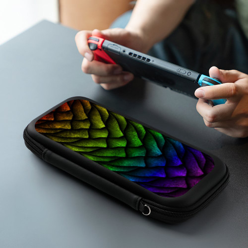 Rainbow Dragon Scale  Switch Game Console Storage Bag