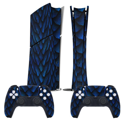 Blue Dragon Scale  PS5 slim Console Sticker (Digital Version)