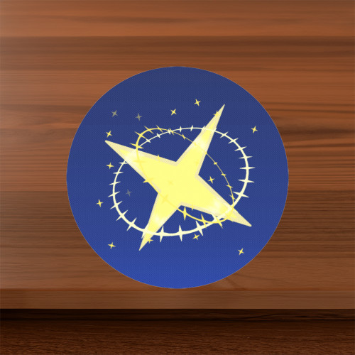 Celestial Star Rings Round Mousepad