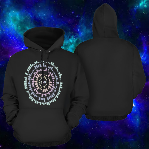 Holographic Waveform All Over Print Hoodie for Men (USA Size) (Model H13)