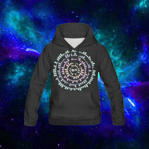 Holographic Waveform  All Over Print Hoodie for Kid (USA Size) (Model H13)