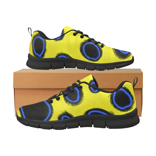 Blue Ring Octopus Women's Breathable Running Shoes (Model 055)