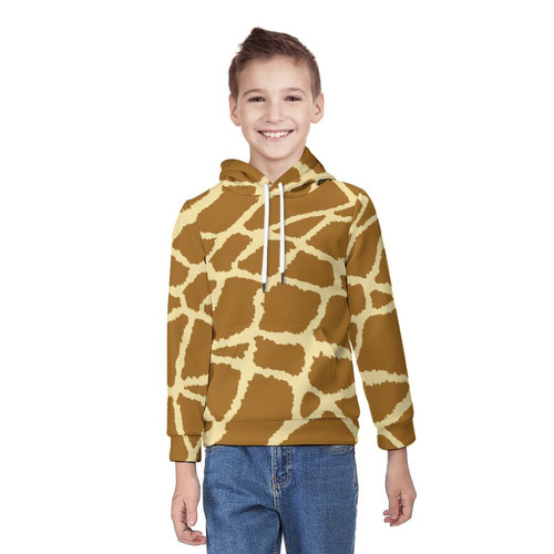 Giraffe Print All Over Print Children's Hoodie