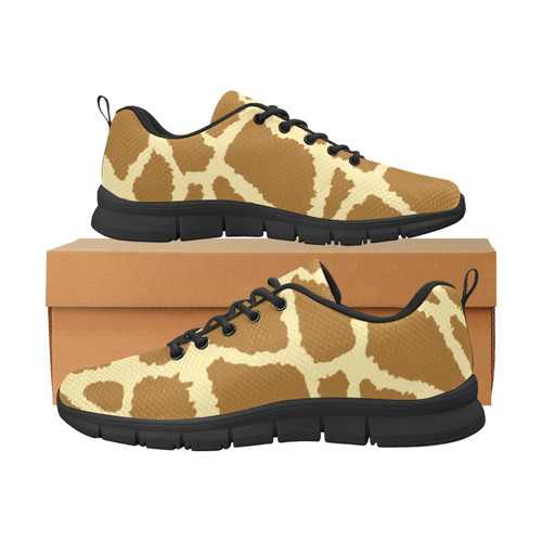 Giraffe Print Women's Breathable Running Shoes (Model 055)