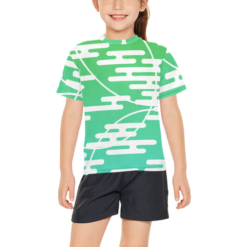 Kasumi Mist Big Girls' All Over Print Crew Neck T-Shirt (Model T40-2)