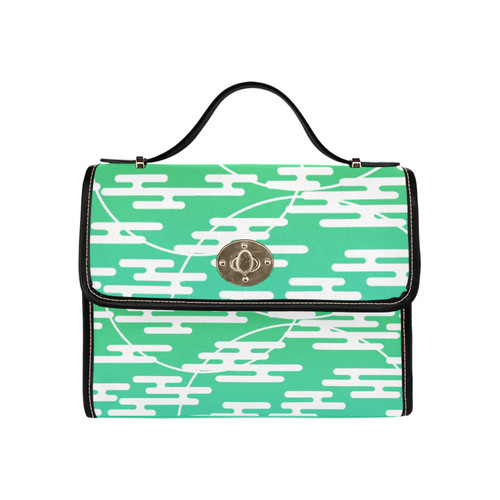 Kasumi Mist Waterproof Canvas Bag-Black (All Over Print) (Model 1641)