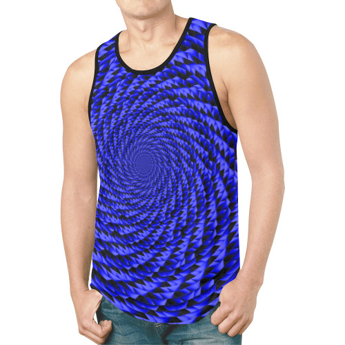 Blue Triangle Vortex New All Over Print Tank Top for Men (Model T46)