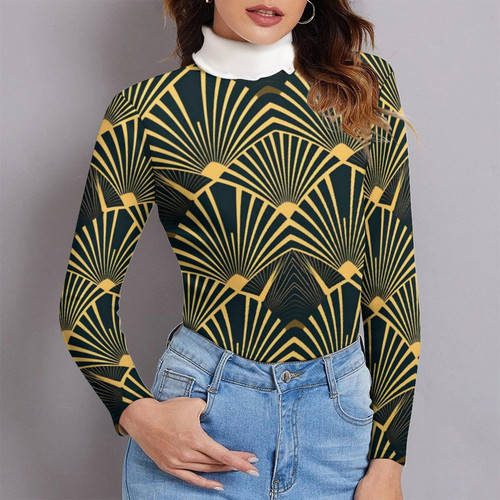 Pearls of Silence Women's Turtleneck Sweater