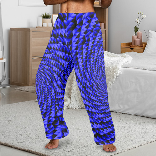 Blue Triangle Vortex Men's Pajama Trousers Without Pockets - NEW