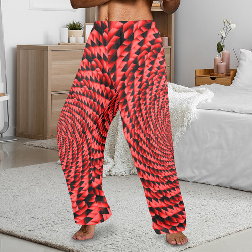 Red Triangle Vortex Men's Pajama Trousers Without Pockets - NEW