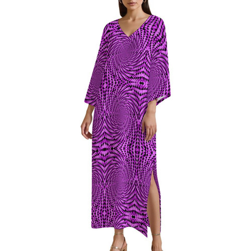 Pink Triangle Vortex Women's Kaftan Midi Dress