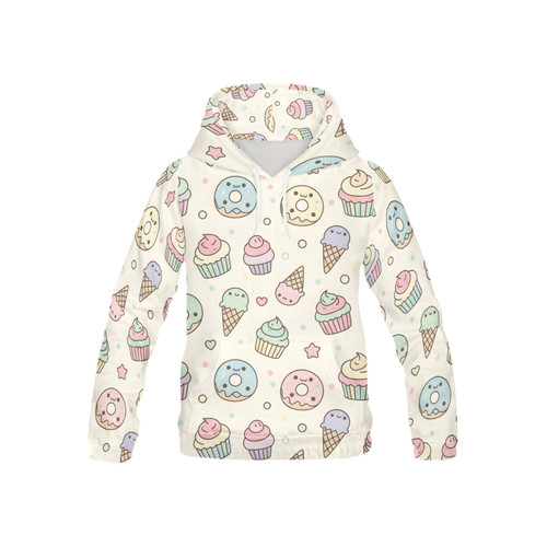 Creme De La Creme All Over Print Hoodie for Kid (USA Size) (Model H13)