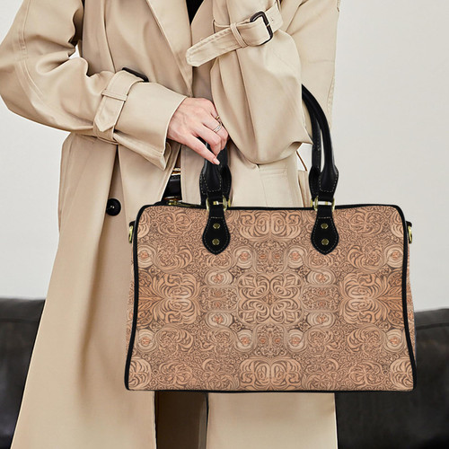 Alienways Boston Leather Handbag-Large (Model 1749)