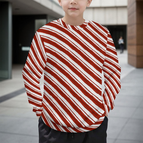 Candy Cane Kids' Pullover Sweater