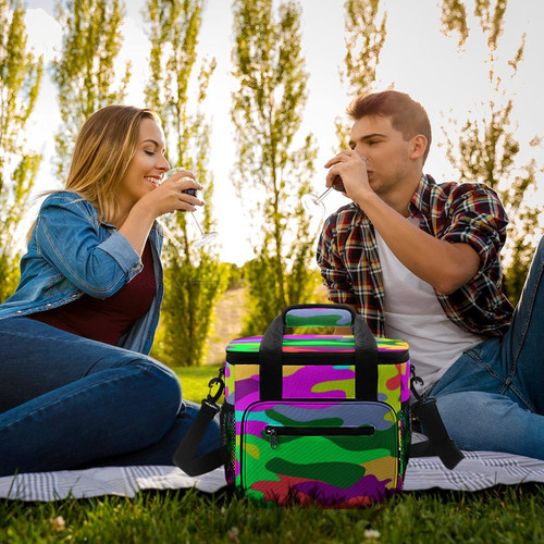 Rainbow Camo Camping Cooler Bag