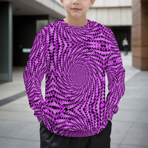 Pink Triangle Vortex Kids' Pullover Sweater
