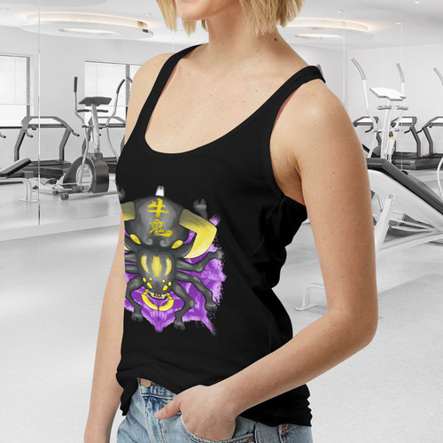 Ushi Oni Black Women's Tank Top (Front Printing)