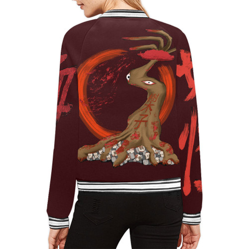 Jubokko All Over Print Bomber Jacket for Women (Model H21)