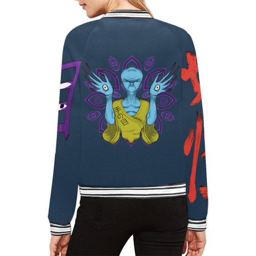 Tenome All Over Print Bomber Jacket for Women (Model H21)