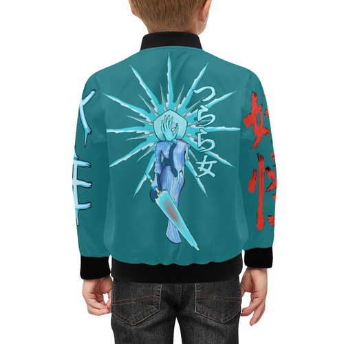 Tsurara Onna Kids' Bomber Jacket with Pockets (Model H40)